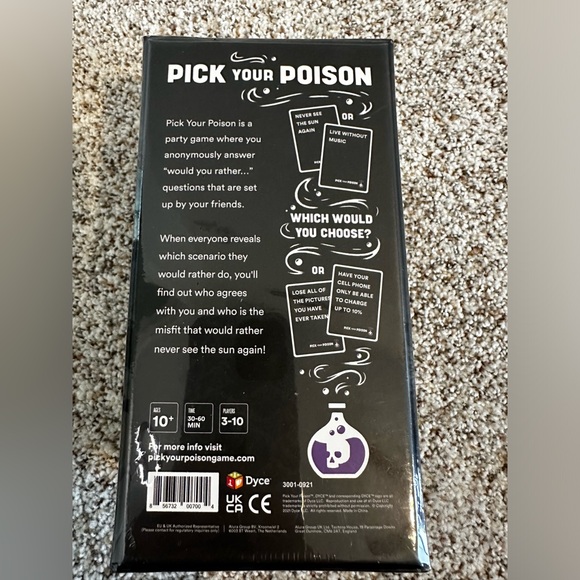 Pick Your Poison Party Game - NIB - Picture 2 of 3